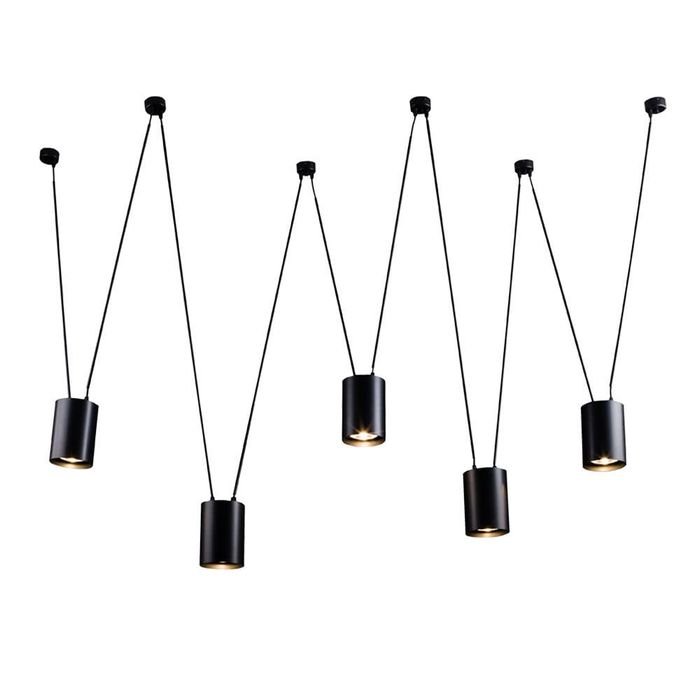 Lampa wisząca 5xES111 VIWIN czarna 9023 SHILO DOHAR