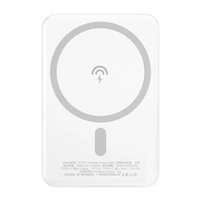 Dudao bezprzewodowy powerbank MagSafe 10W (5W Magsafe) 5000mAh