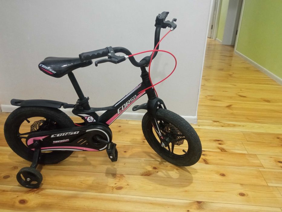 Велосипед Corso магниевый 3-4-5 лет рост 90-110 см колеса 14 дюймов