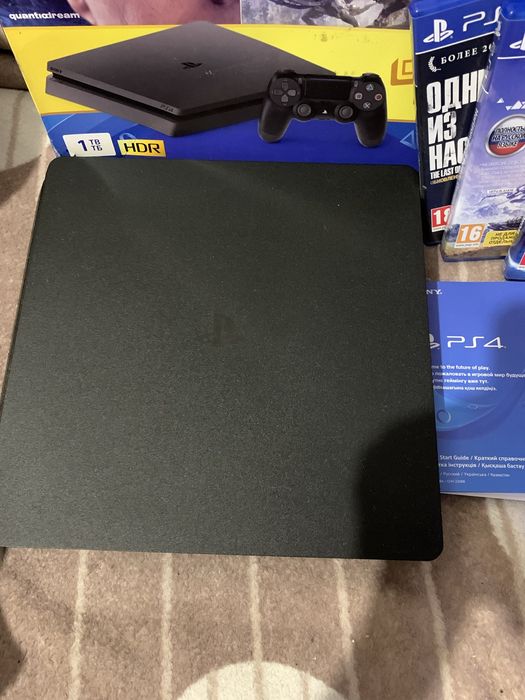PS4 SLIM 1TB полный комплект