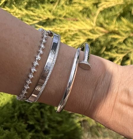 Браслет під бренд, в стилі Cartier Love,8 грам, 18 розмір