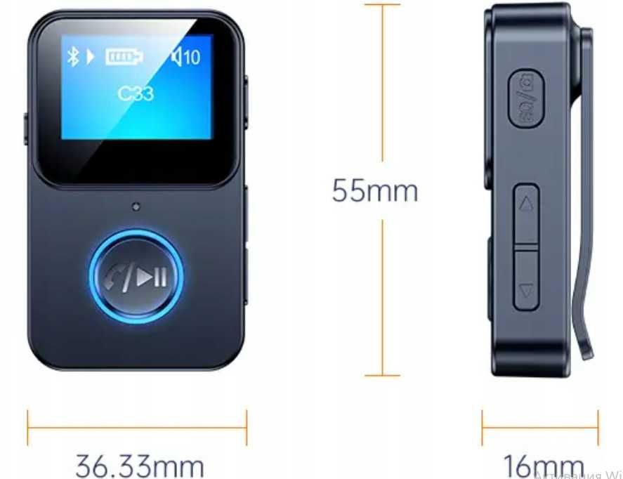 odtwarzacz MP3 Bluetooth 5.0 C33 z Ekranem LCD i Pilotem ttst880