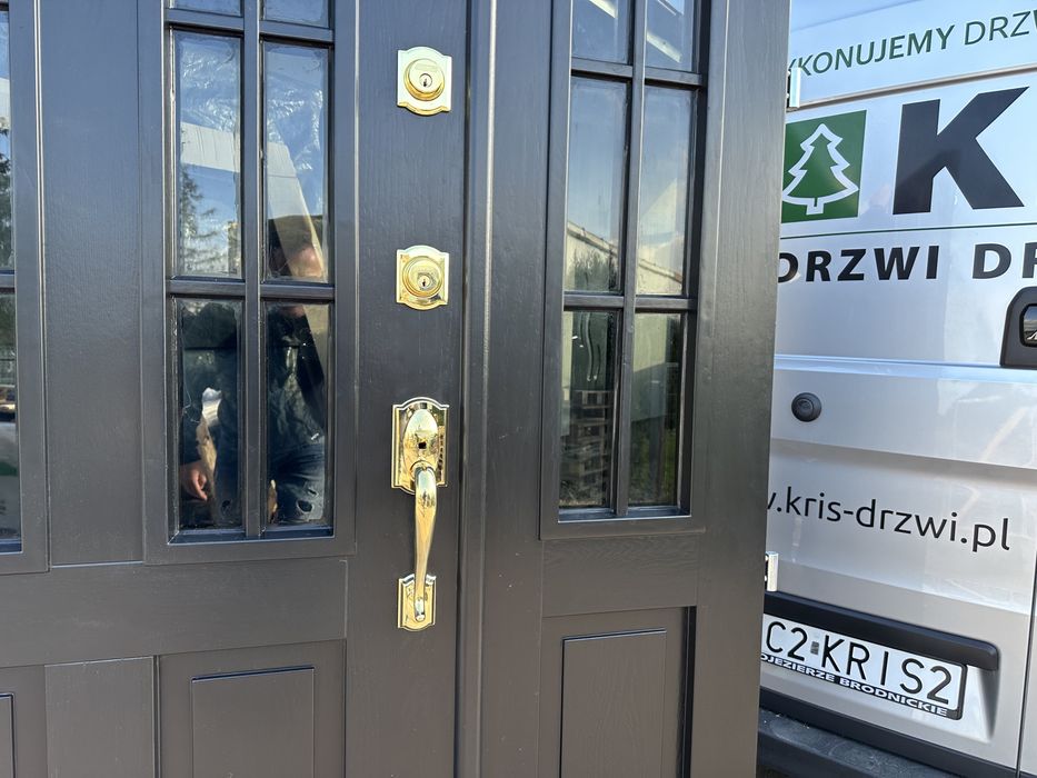 Drzwi zewnętrzne drewniane 800 Ofert dwuskrzydłowe SCHLAGE cała Polska