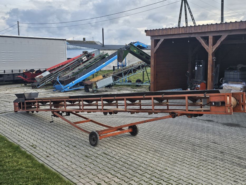 Taśmociąg podajnik kosz przyjęciowy sortownik  ziemniaki cebula