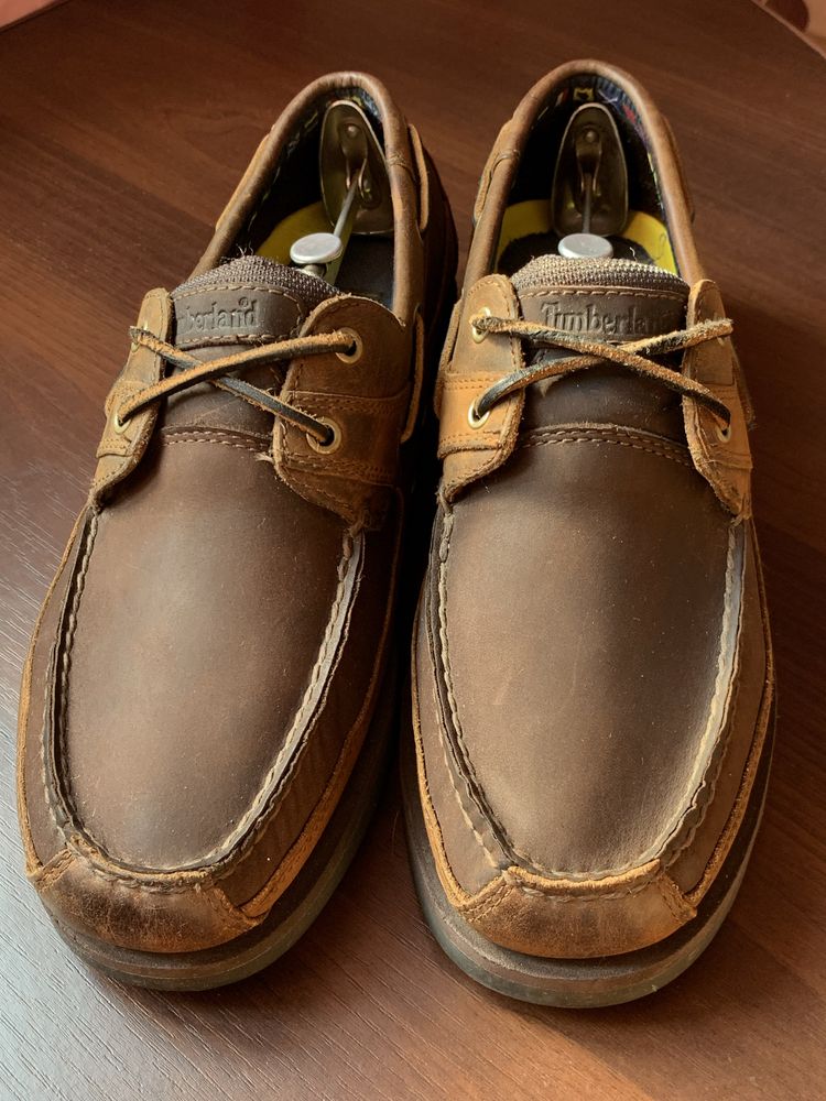 Чоловічі шкіряні черевики-мокасини Timberland розмір 44 (29см)