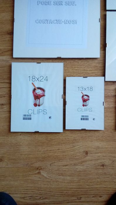 10 EUROS Lote de 6 molduras clipe novas, várias medidas = em BEJA