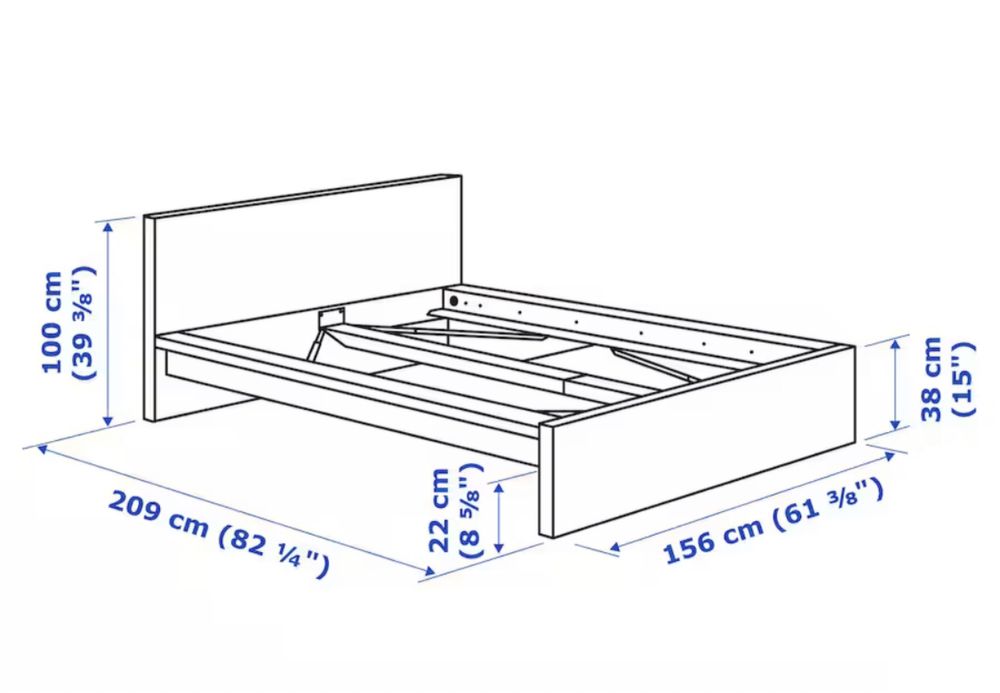 Cama semi-nova 200cm/140cm