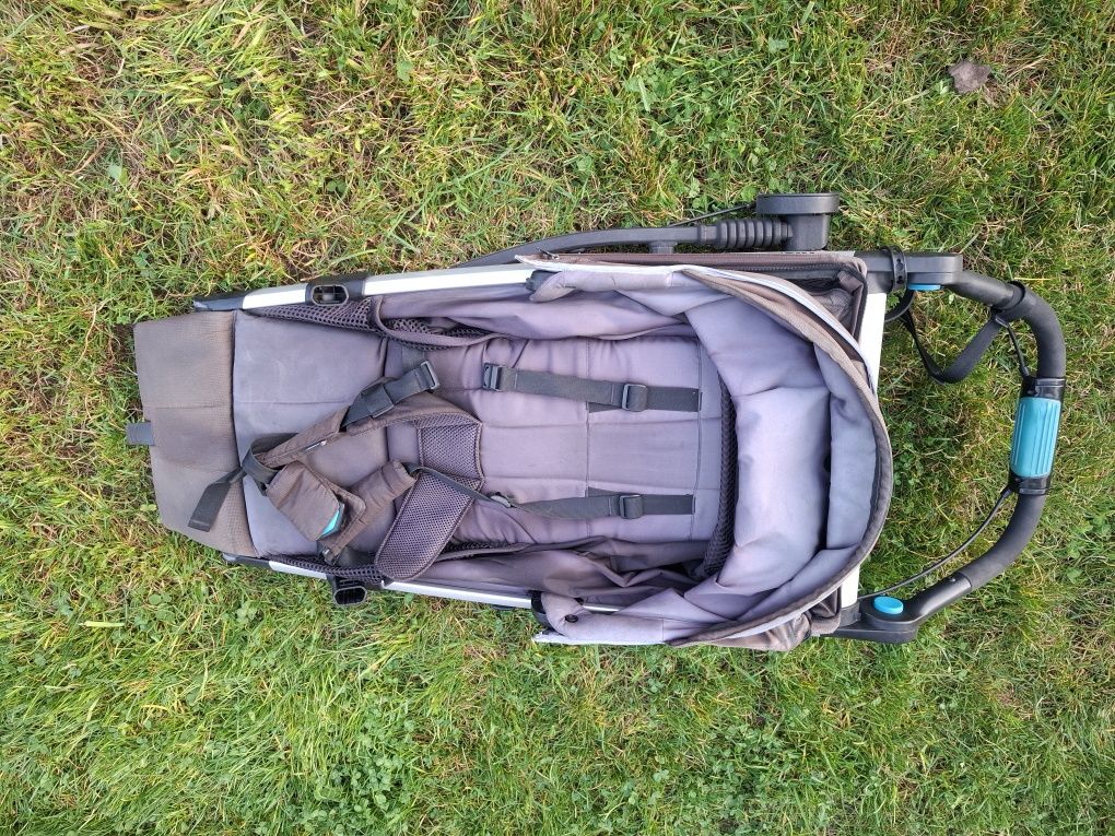 Wózek biegowy-Thule Glide 2+Pałąk+Oryginalna folia przeciwdeszczowa