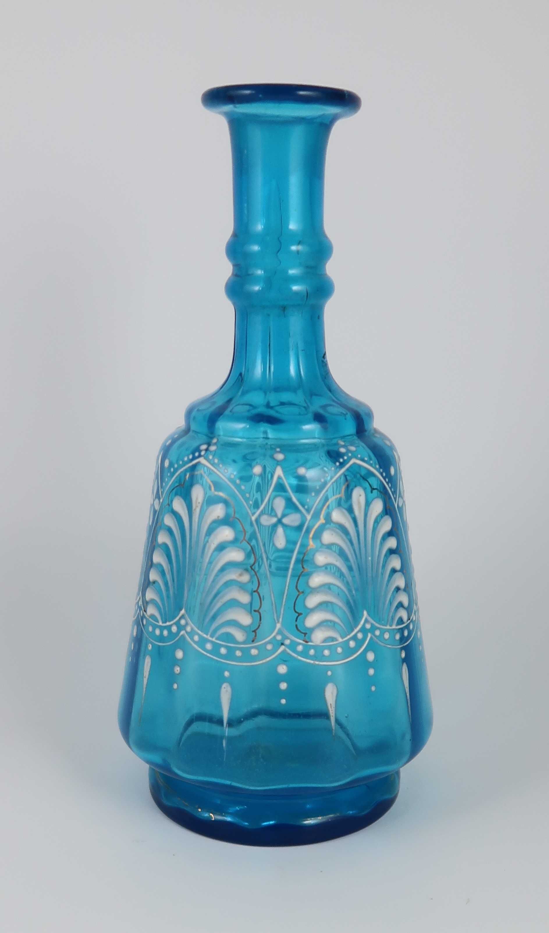 Garrafa em vidro azul Séc. XIX  / XX