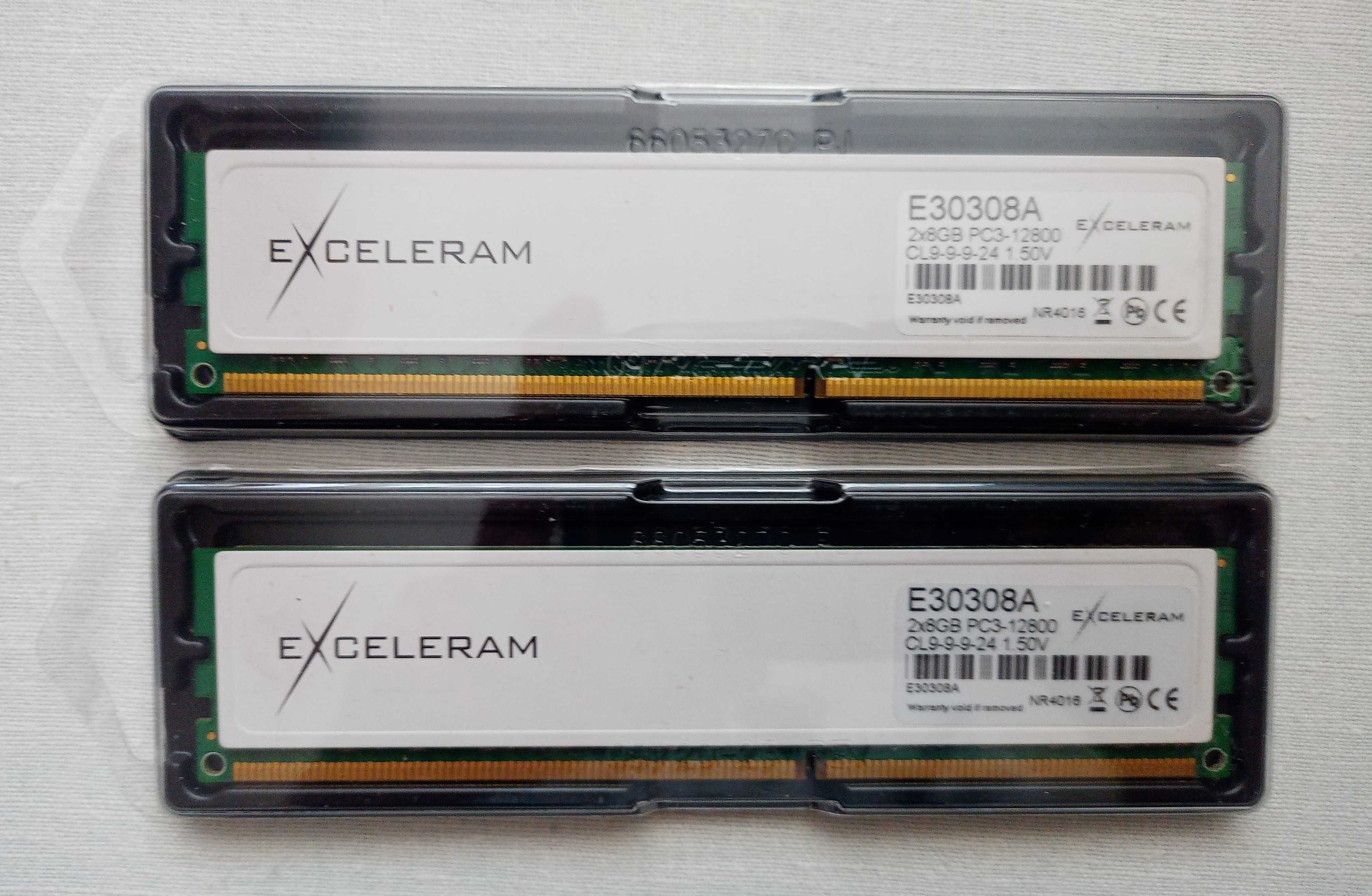 Память DDR3 16GB Exceleram 1600Mhz в белых радиаторах