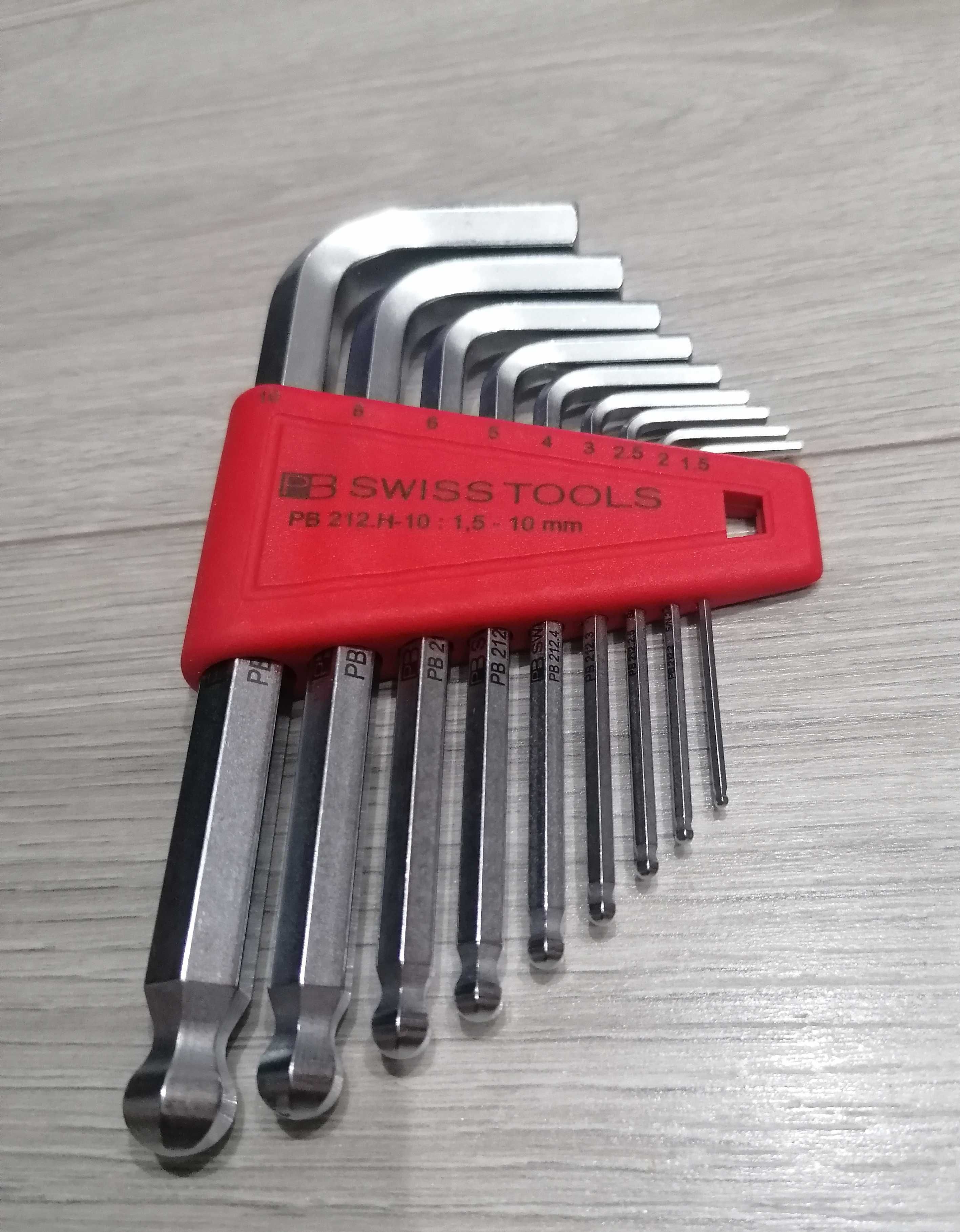 Swiss Tools orginalny zestaw kluczy imbusowych 9-częściowy 1,5-10mm PB
