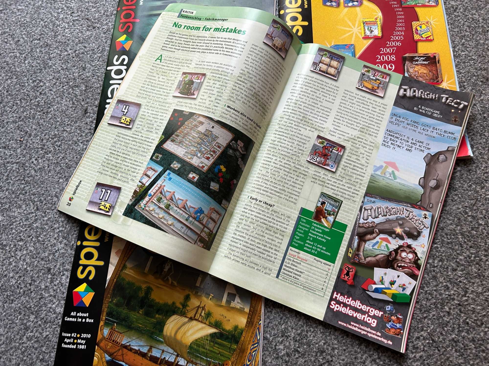 29 magazynów planszówkowych: Świat Gier Planszowych, Spielbox Agricola