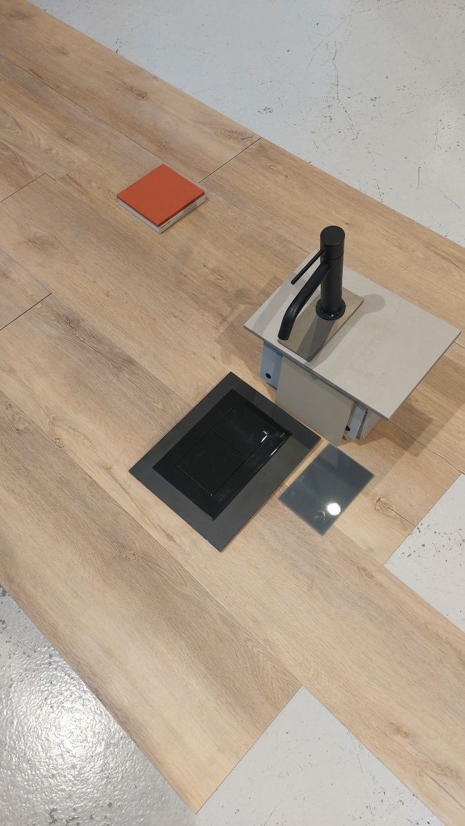NOWY Forner duży 4.2mx1.31m blat kompaktowy hpl slim 12mm beton szary