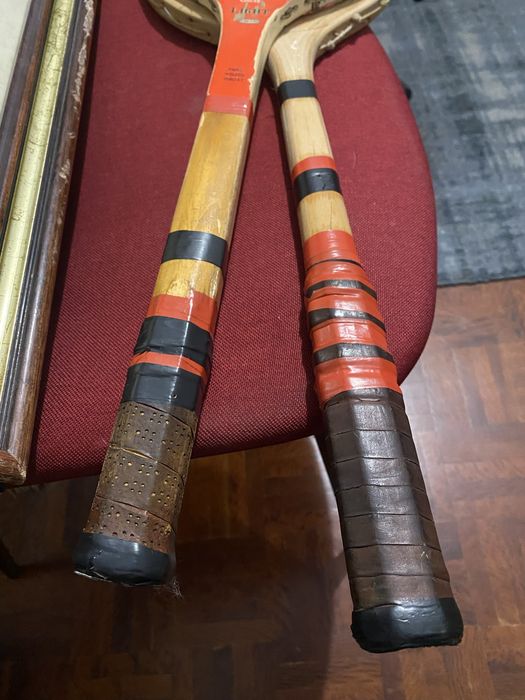 Vintage — Par de raquetes de ténis em madeira