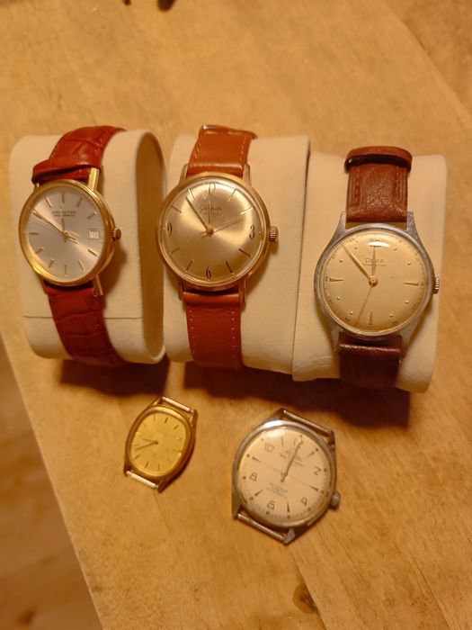 Hamilton męski, nowy pasek, pozłacany 10K G.filled