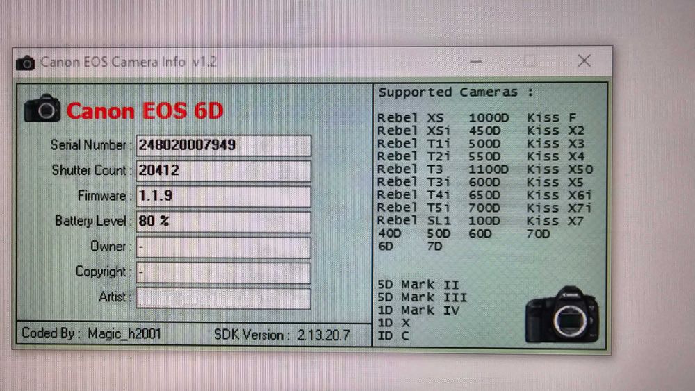Canon EOS 6D body