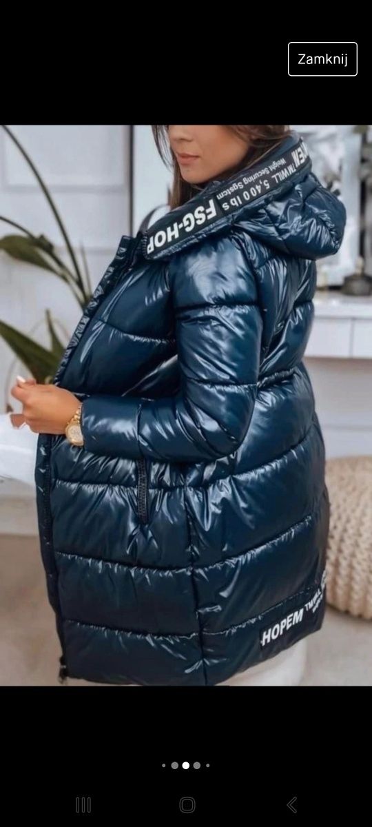 Kurtka parka płaszczyk pikowany zimowy plus size 4xl Nowa