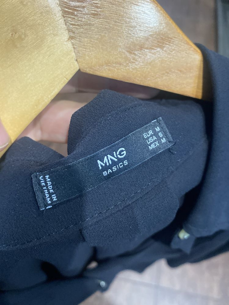 Рубашка блузка чорна жіноча Mango розмір М