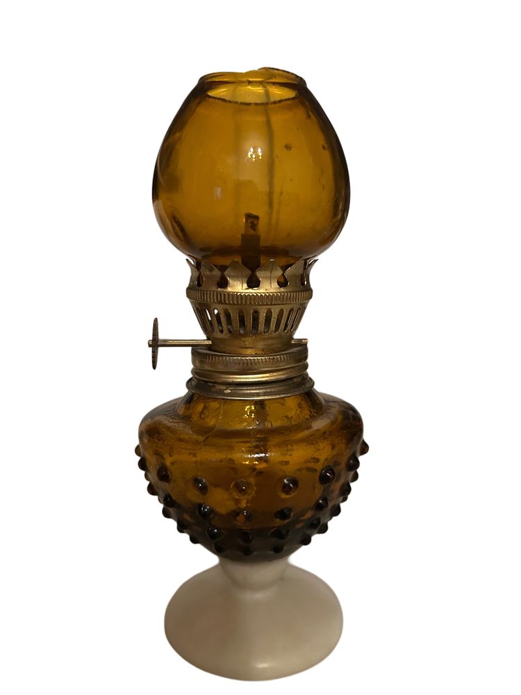 Szklana lampka naftowa miodowa nr.7874