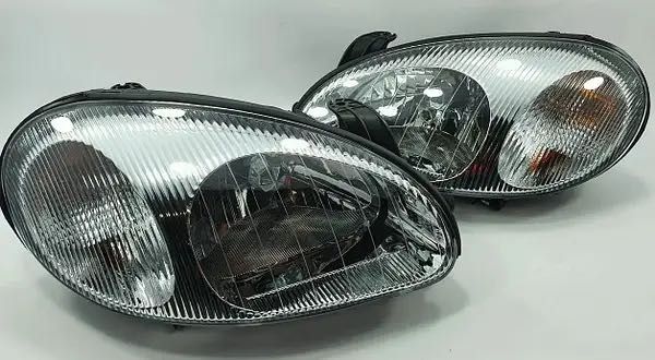 Фара  ланос, сенс левая-правая под электрокорректор черная