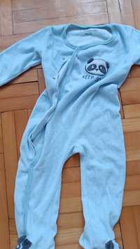 Piżamka dla chłopca welurowa niebieska ciepła rozmiar 92