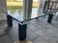 Szklana ława 140cm  x 80 cm, grube bezpieczne szkło