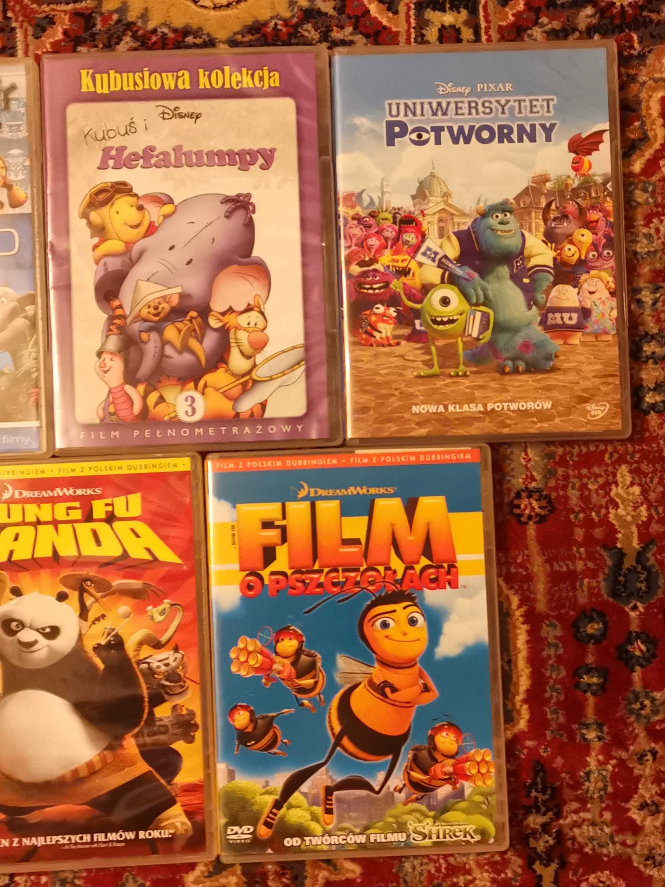 Kolekcja bajek 5 DVD Kubuś Horton Roboty Kung fu Panda Bajki Disney