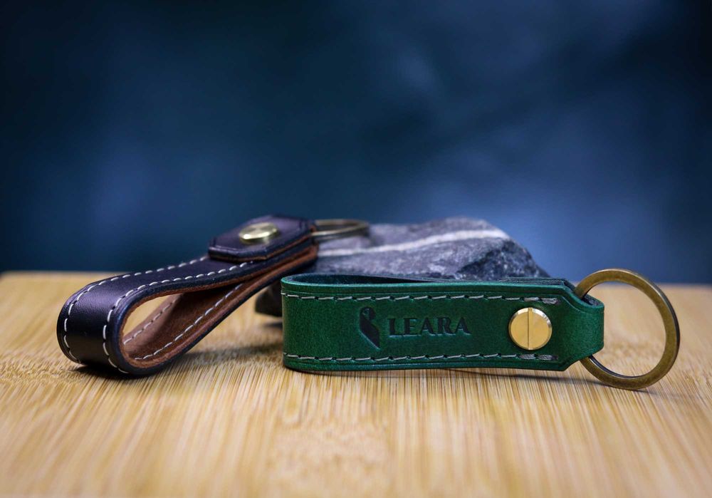 Porta chaves Em Couro Italiano curtido ao vegetal - Personalizável