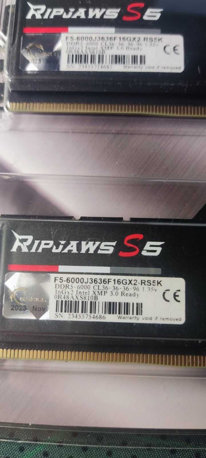 G.Skill Ripjaws S5 DDR5 32Gb 6000MHz (2x16GB) CL36