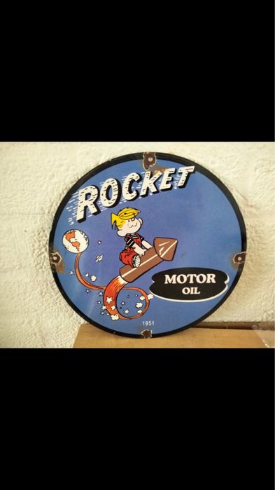 Chapa de esmalte vintage anos 50