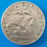 Moeda de 5$00 de 1946, Republica Portuguesa, em prata