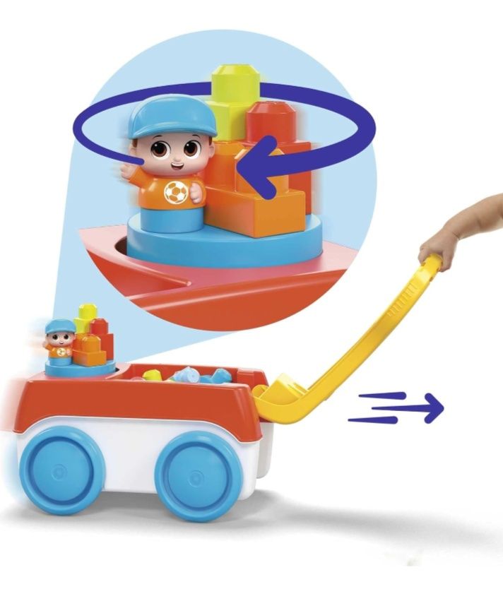 Klocki Mega Bloks Wózek z klockami "Buduj i kręć" HHN00