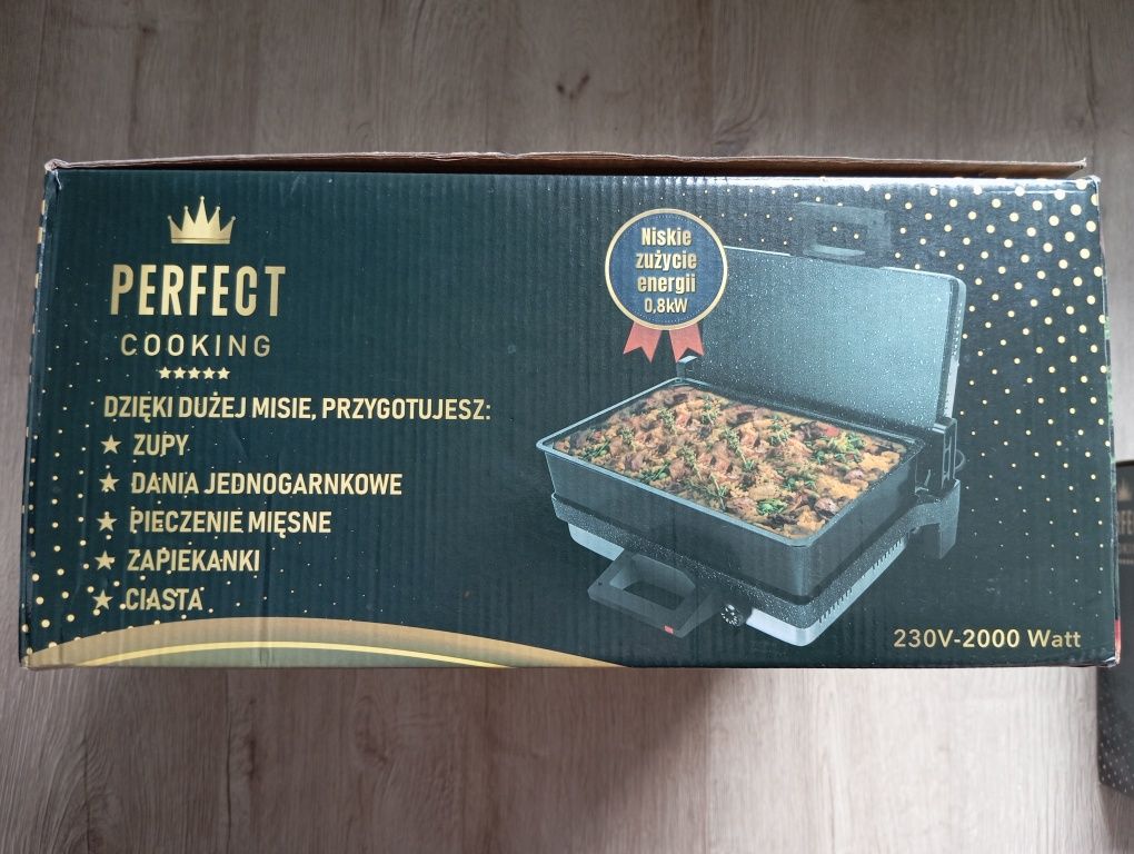 Grill elektryczny Perfect cooking + brytfanka