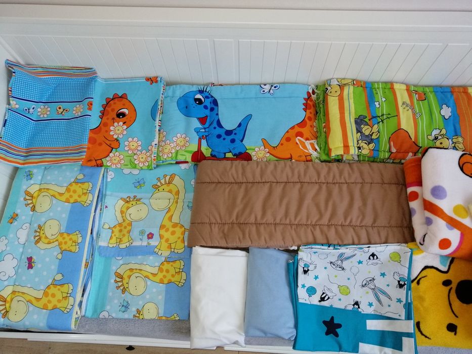 Pościel ochraniacz poszewki koce prześcieradło minky zestaw