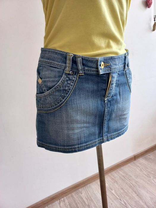 Jeansowa mini spódniczka 100% bawełna Zara
