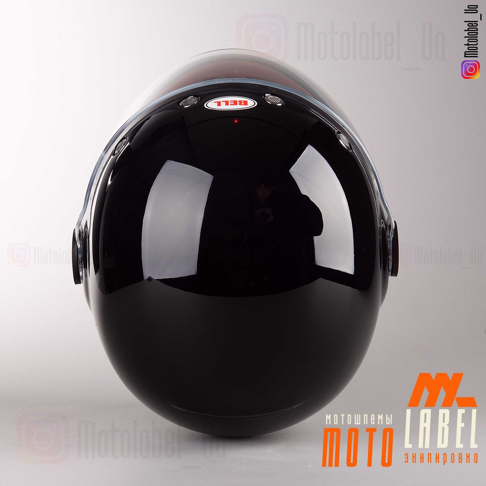 Мотошлем BELL BULLITT gloss black Ретро Retro мото шлем шолом
