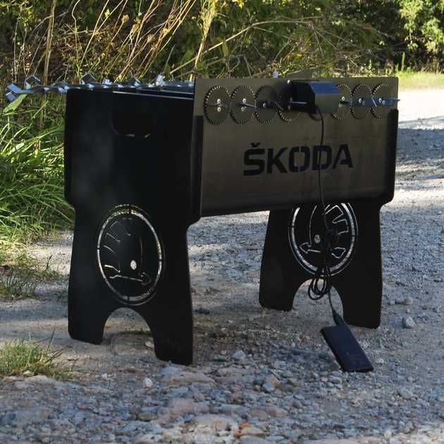 Мангал автоматичний з шашличницею і мотором на 8 шампурів Супер ціна!