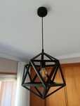 Candeeiro teto preto