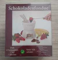 Ceramiczny zestaw fondue podgrzewacz Home & You 4 widelczyki + GRATISY