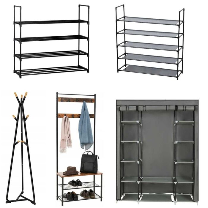 Полиця вішалка стійка шафа підставка для взуття одягу підлогова лофт