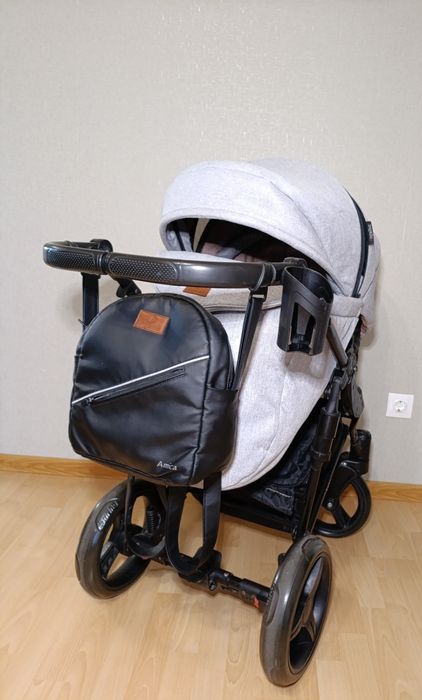Продам коляску 2в1 angelina amica сірий колір люлька, прогулка