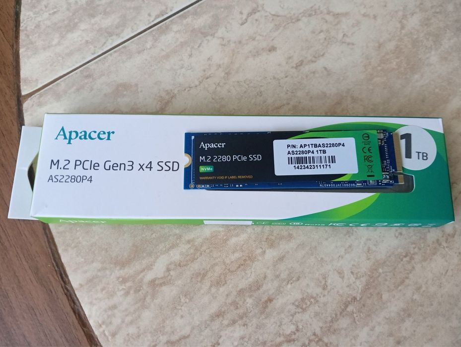 SSD m2 Apacer 1TB 2280 PCIE 3.0x4 3000 MB/SEC. Ссд диск m.2