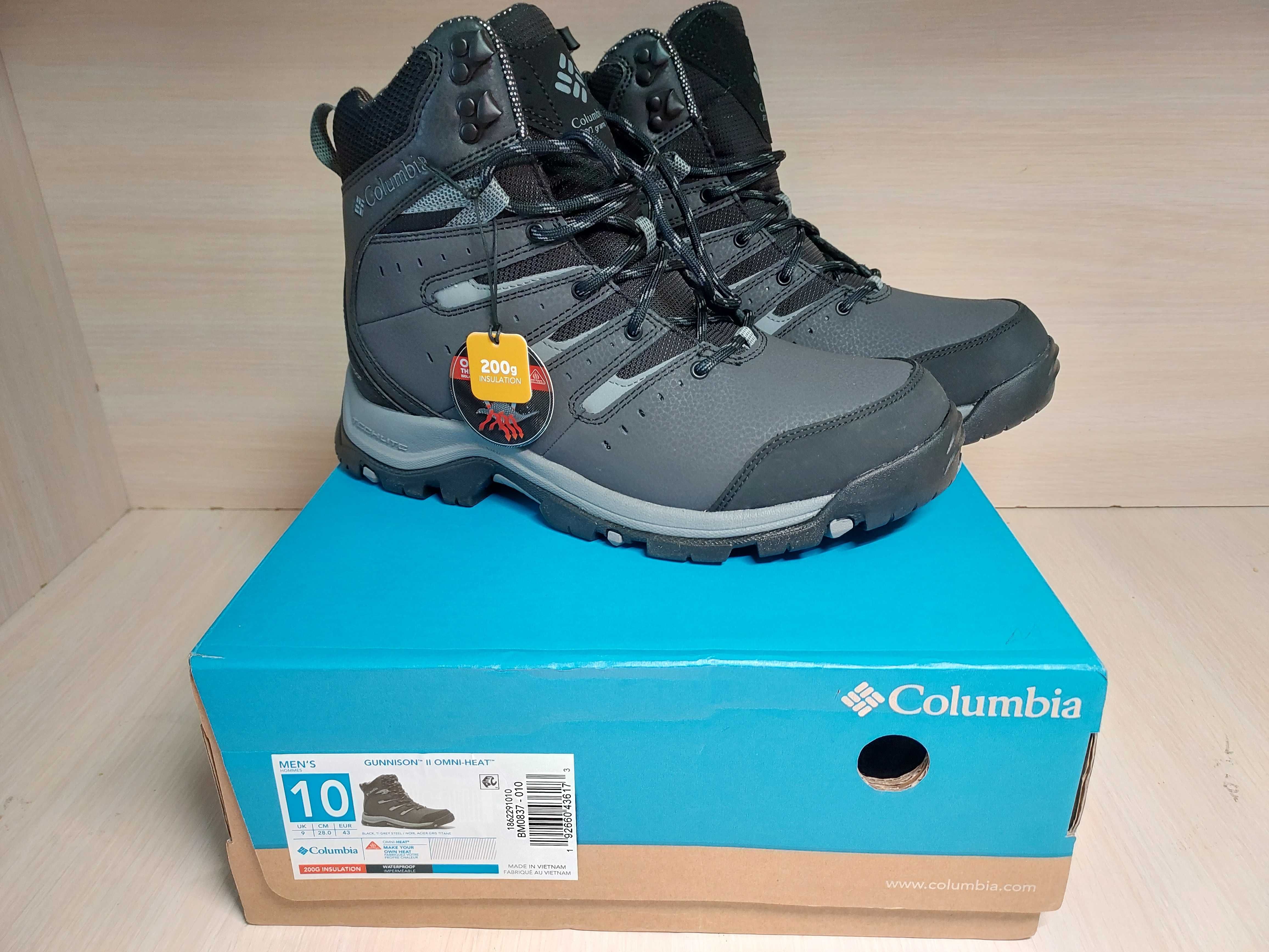 Новые зимние мужские ботинки  43р. Columbia Mens Gunnison 2 Omni-Heat