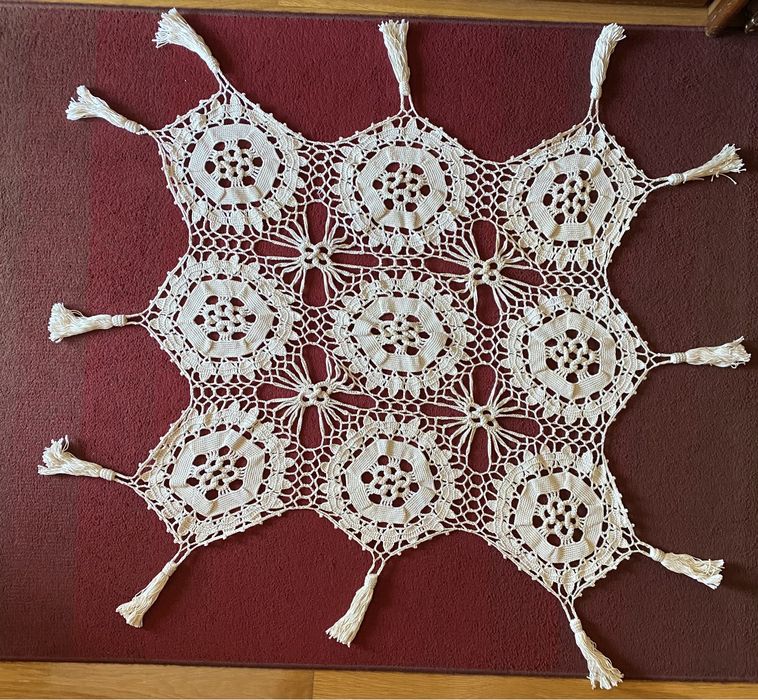 Toalha de renda rústica