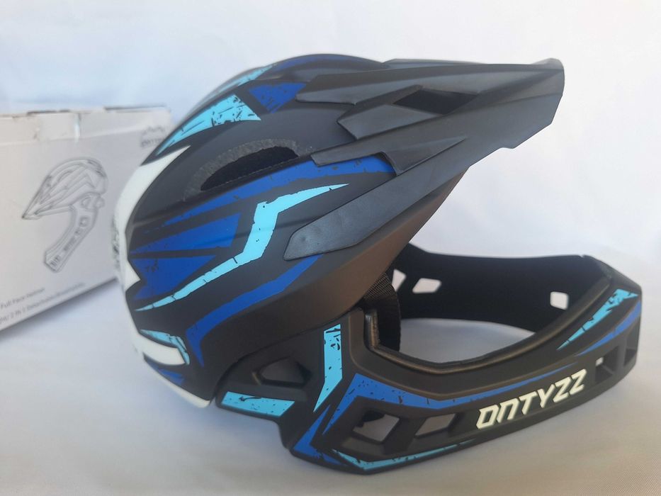 Kask rowerowy dziecięcy fullface Ontyzz JC-012 Black Blue S/M 52-56cm