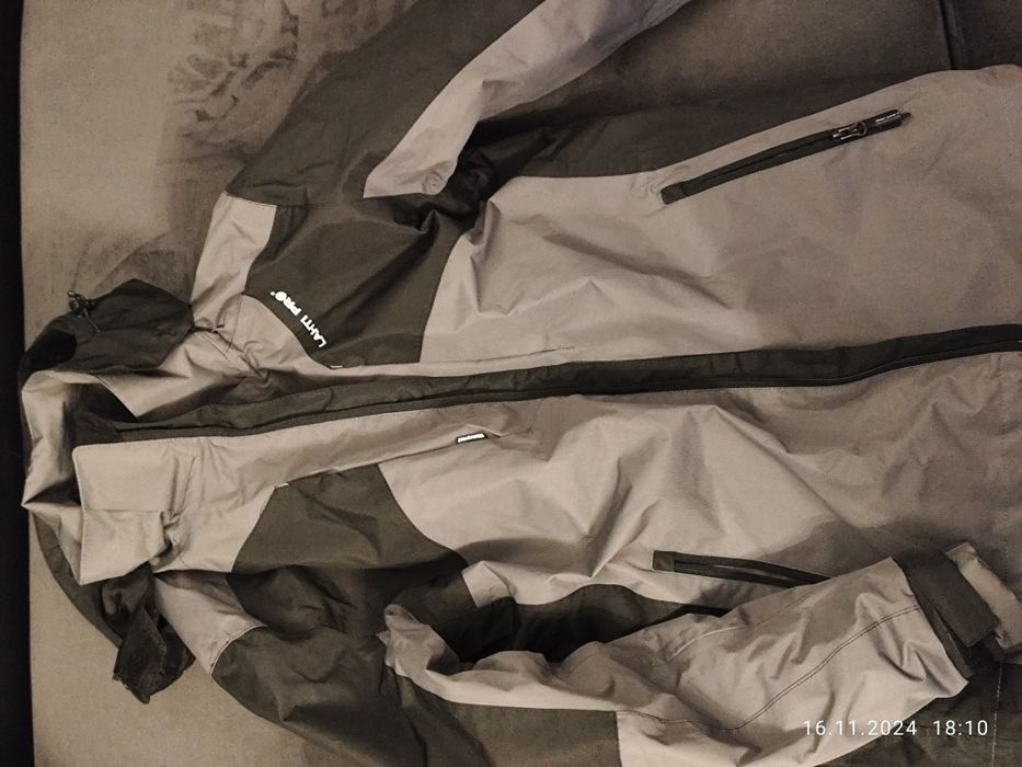 Kurtka zimowa gruba Lahti Pro 3w1 z odpinaną podpinką szaro czarna M