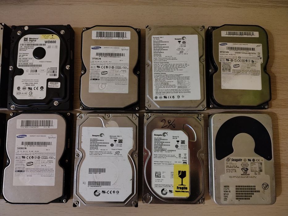 Retro dyski twarde  14 szt. 80-500 Gb 14 szt.