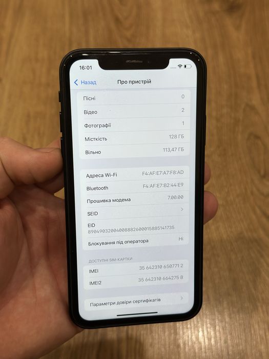 Iphone XR 16 128 gb айфон XR в корпусі 16 Black АКБ 100%