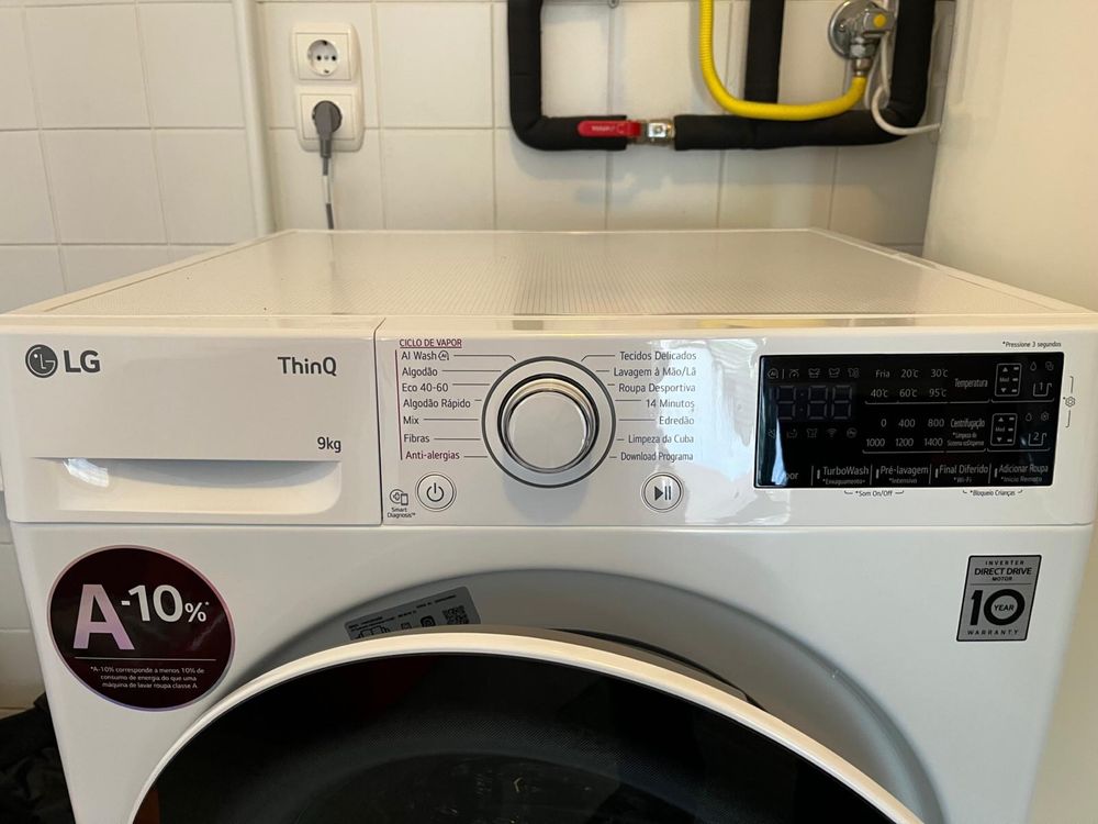 Máquina de lavar roupa LG 9 kg