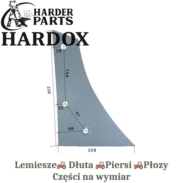 Pierś Krone HARDOX 929413/P części do pługa 2X lepsze niż Borowe